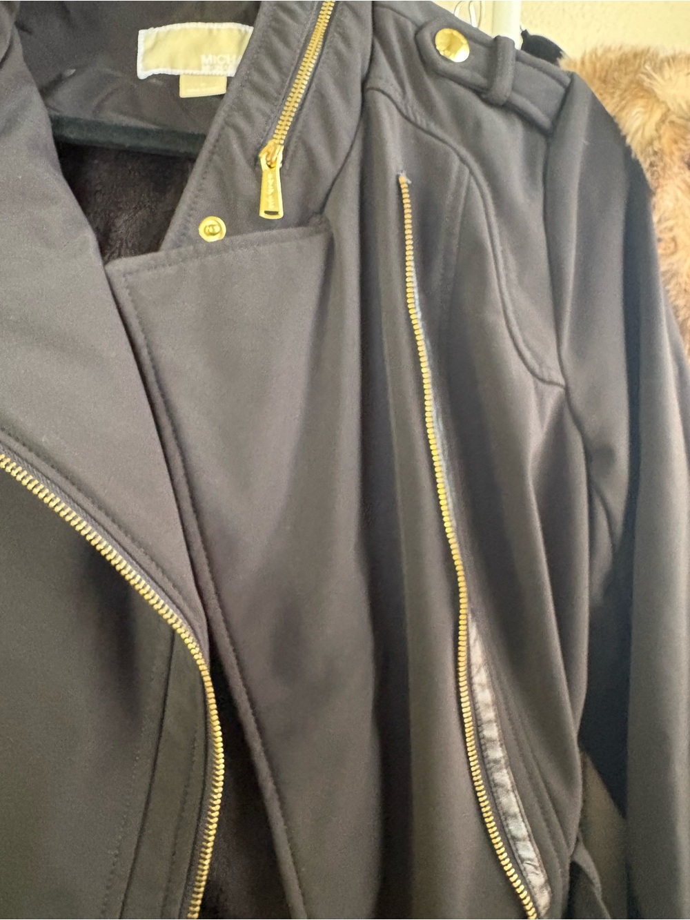 Michael Kors Black Trench Coat with Gold Hardware - Picture 4 of 4